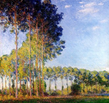  Seen Painting - Poplars on the Banks of the River Epte Seen from the Marsh Claude Monet woods forest